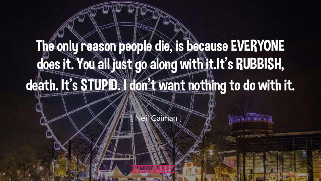 Stupid Remarks quotes by Neil Gaiman