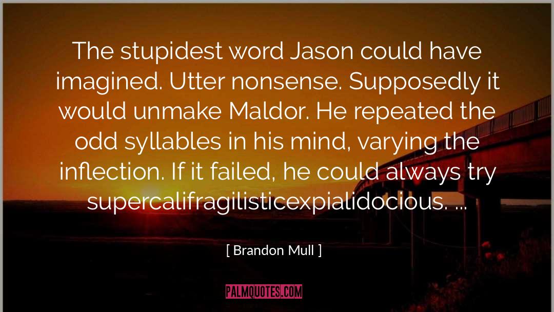 Stupidest quotes by Brandon Mull