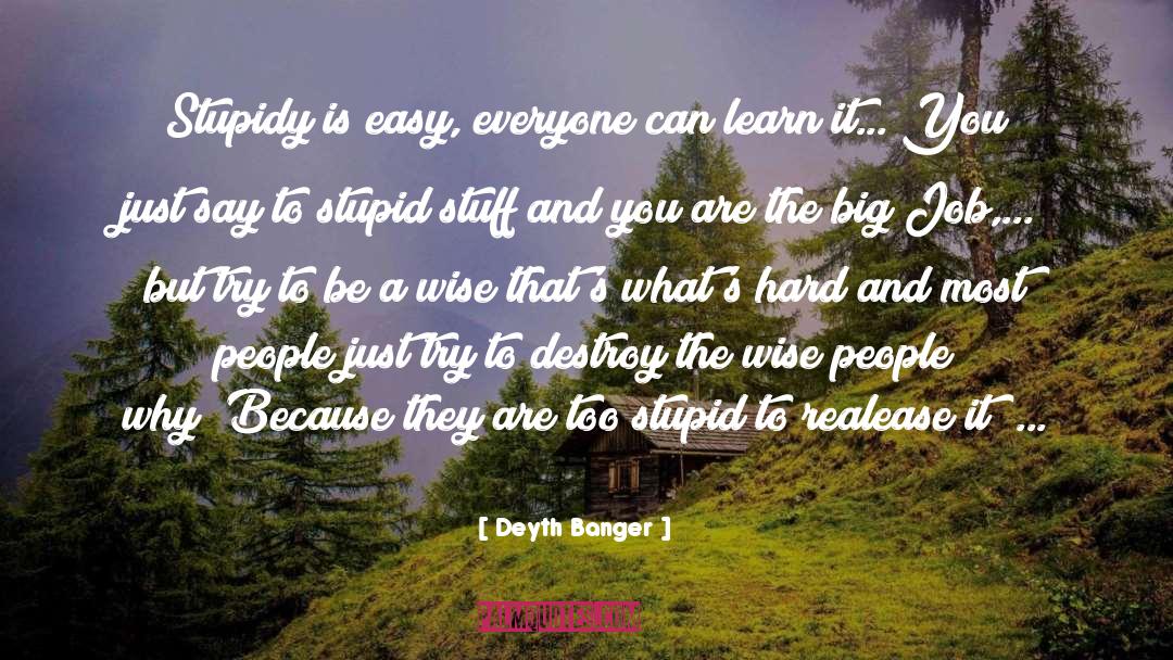 Stupidy quotes by Deyth Banger