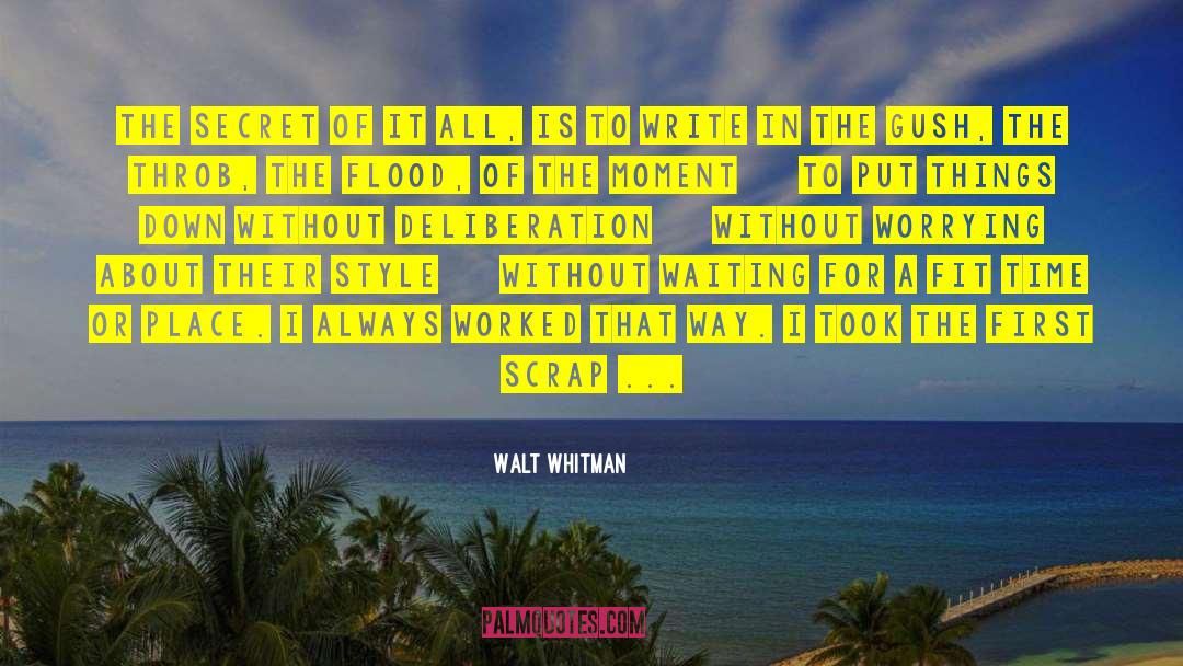 Style Substance quotes by Walt Whitman