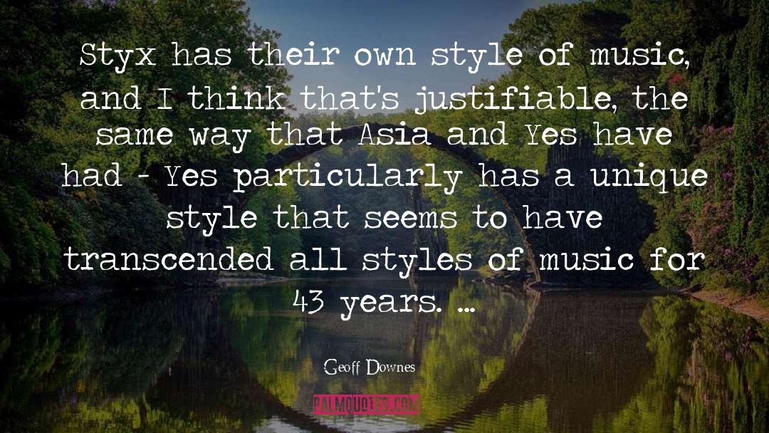 Styx quotes by Geoff Downes