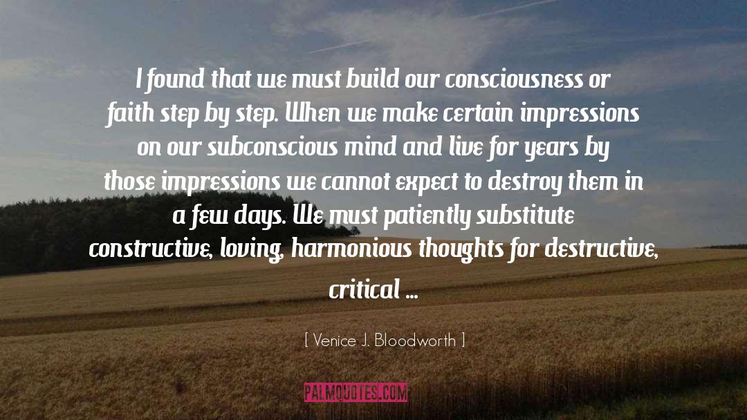 Subconscious Mind quotes by Venice J. Bloodworth