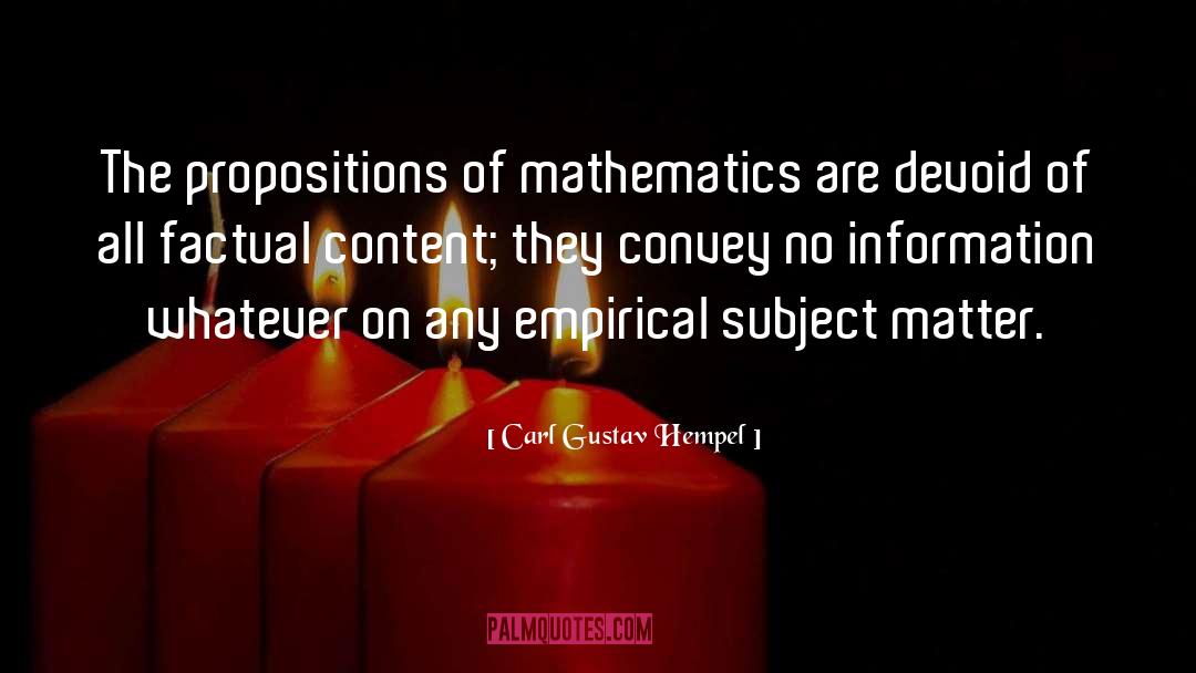 Subject Matter quotes by Carl Gustav Hempel