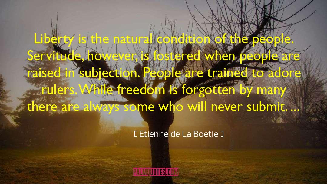 Subjection quotes by Etienne De La Boetie