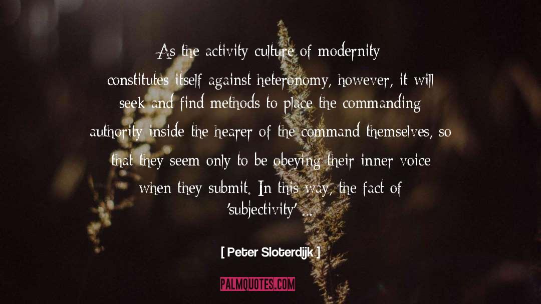 Subjectivity quotes by Peter Sloterdijk