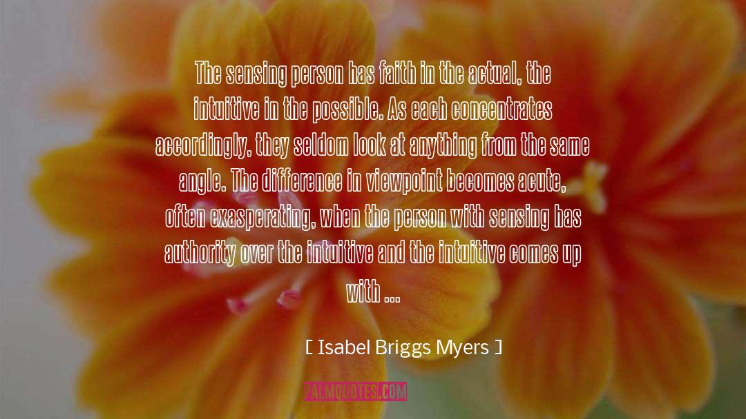 Subordinate quotes by Isabel Briggs Myers