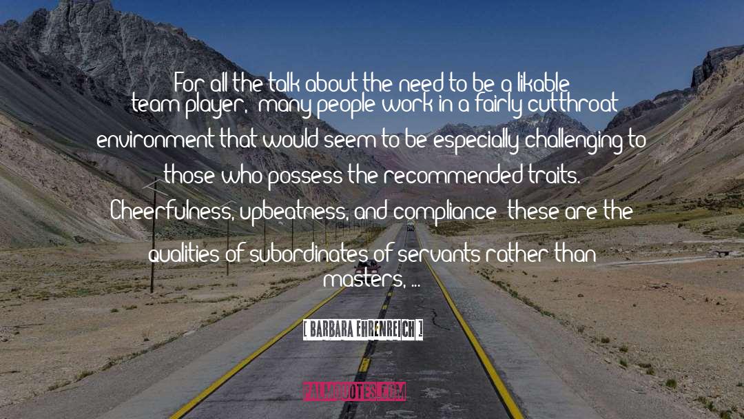 Subordinates quotes by Barbara Ehrenreich