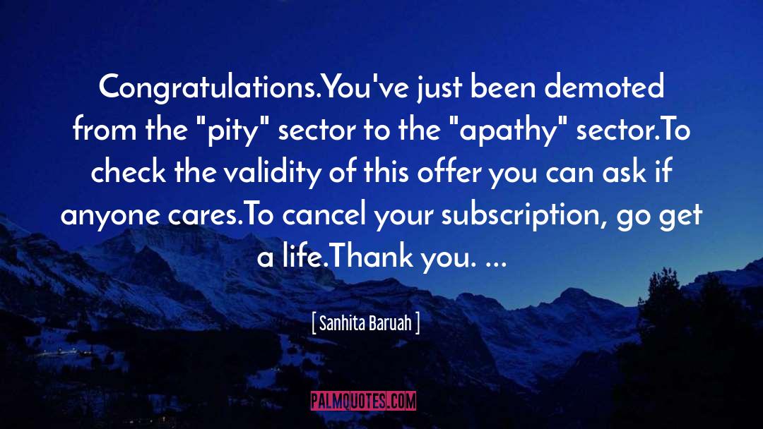 Subscription quotes by Sanhita Baruah