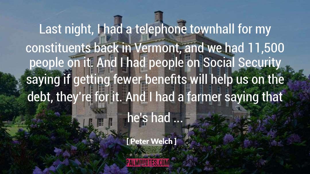 Subsidies quotes by Peter Welch