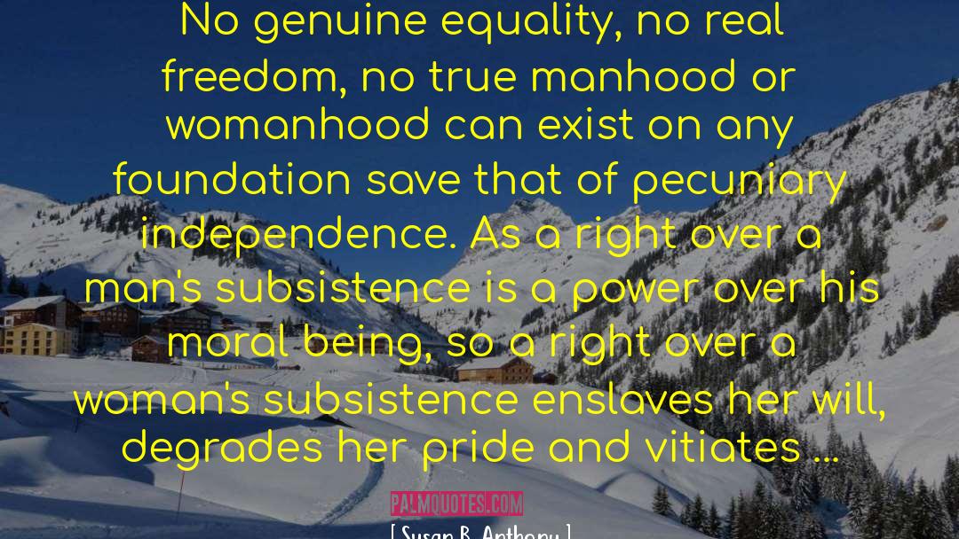 Subsistence quotes by Susan B. Anthony