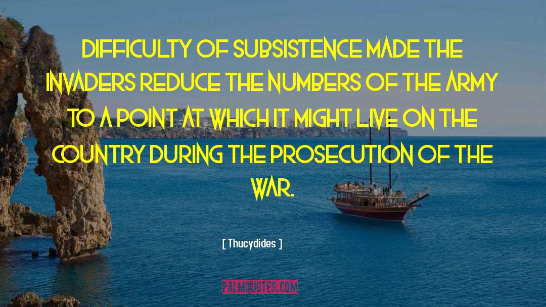 Subsistence quotes by Thucydides