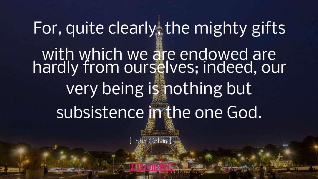 Subsistence quotes by John Calvin