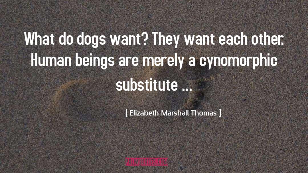 Substitutes quotes by Elizabeth Marshall Thomas