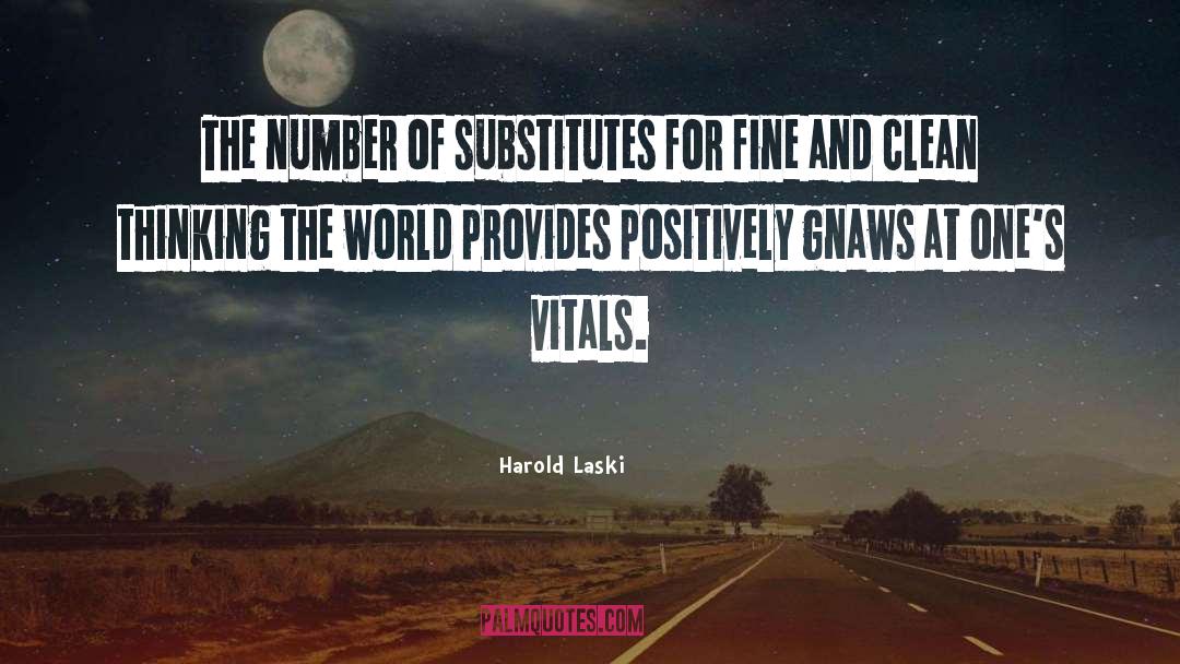 Substitutes quotes by Harold Laski