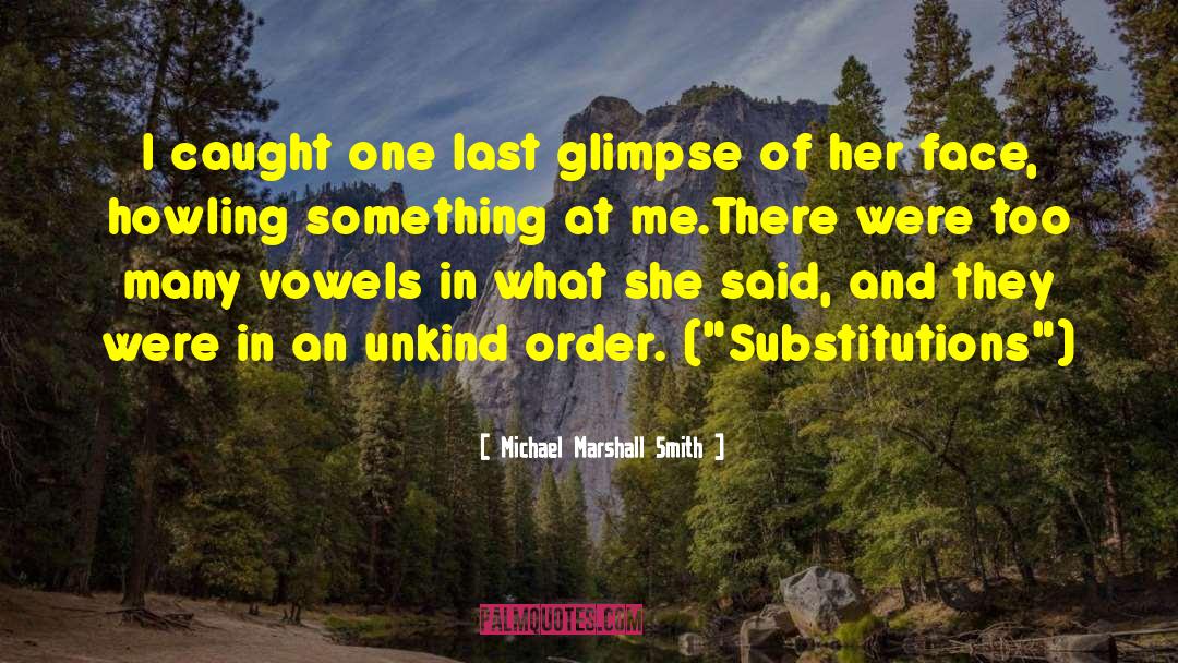 Substitutions quotes by Michael Marshall Smith