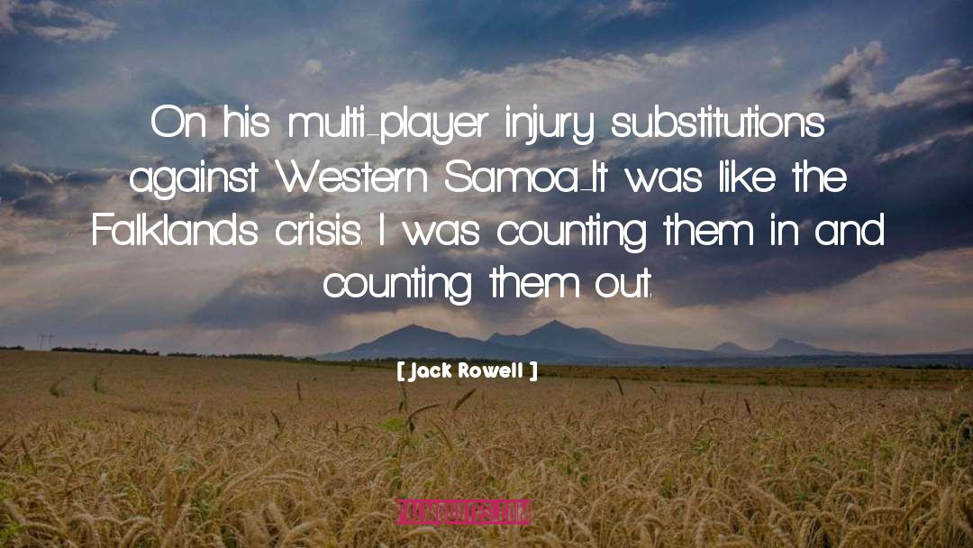 Substitutions quotes by Jack Rowell