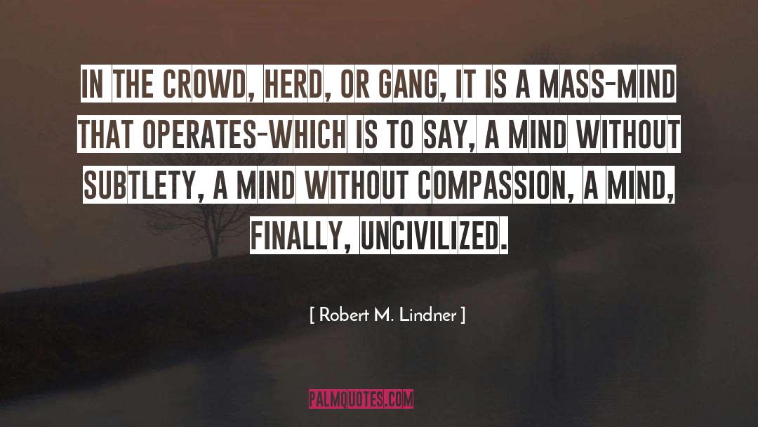 Subtlety quotes by Robert M. Lindner