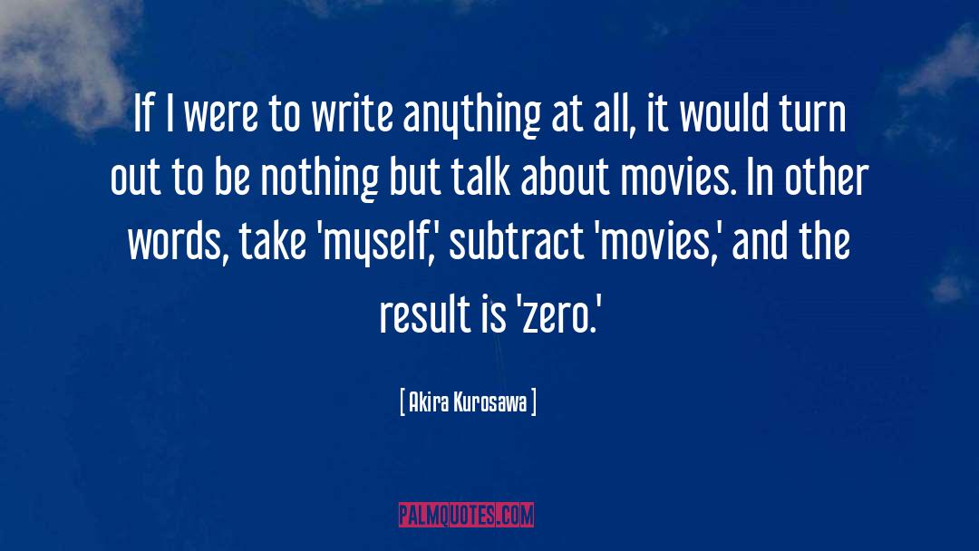 Subtract quotes by Akira Kurosawa