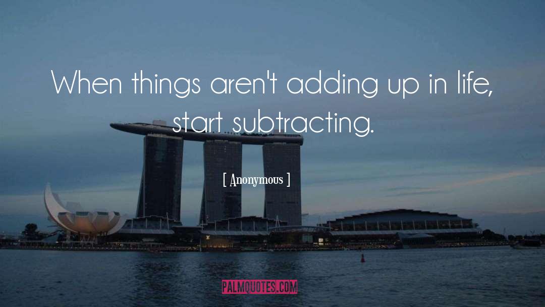Subtracting quotes by Anonymous