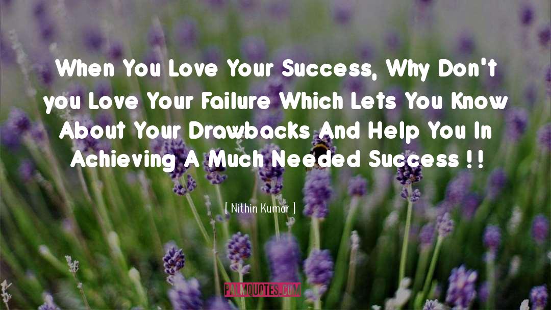 Success Failure quotes by Nithin Kumar