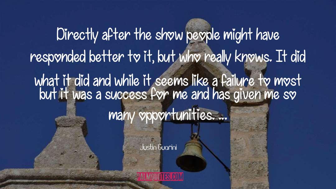 Success Failure quotes by Justin Guarini