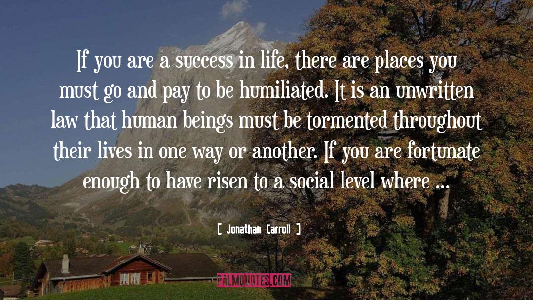 Success In Life quotes by Jonathan Carroll