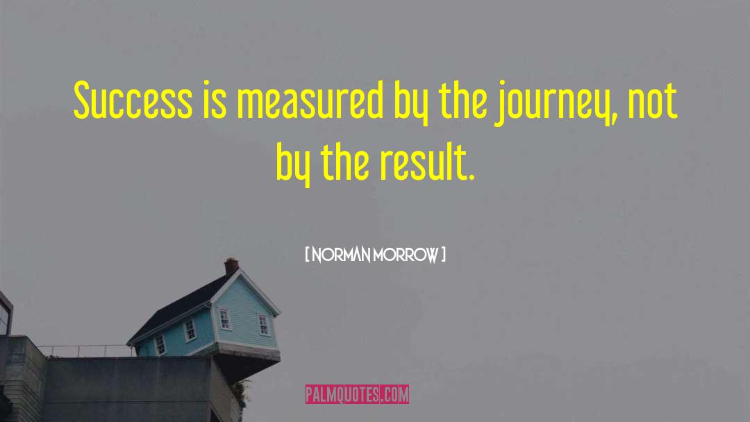 Success Is Measured By quotes by Norman Morrow