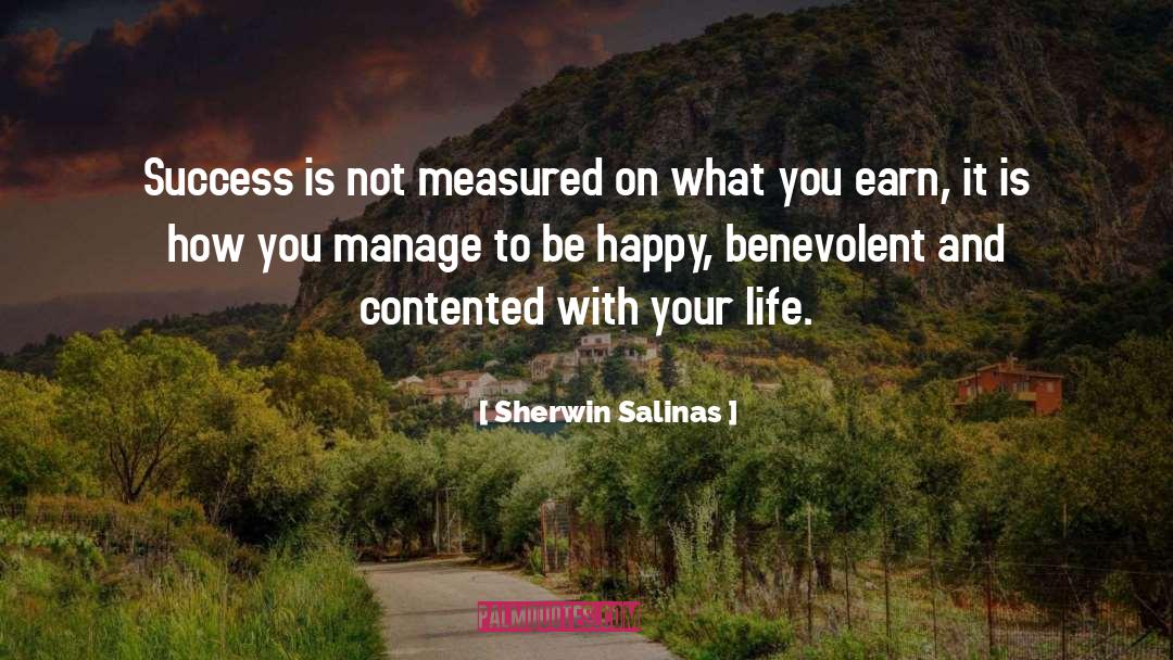 Success Is Not Measured quotes by Sherwin Salinas