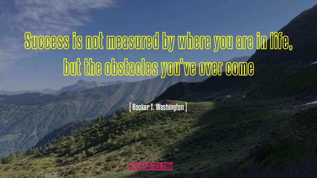 Success Is Not Measured quotes by Booker T. Washington