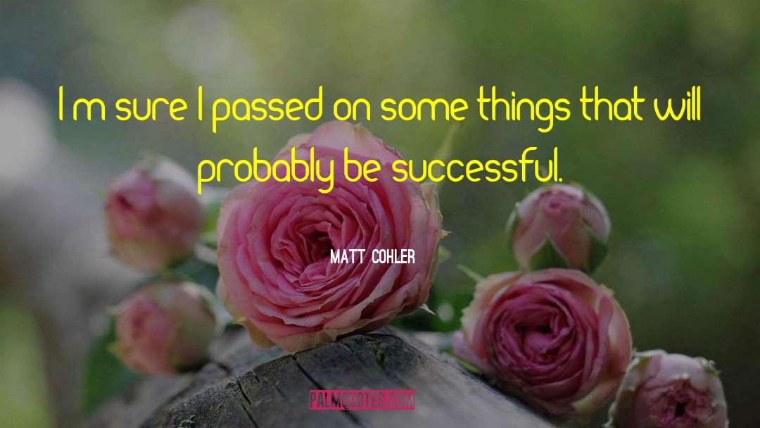 Successful Individuals quotes by Matt Cohler