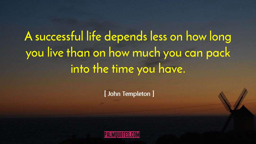 Successful Life quotes by John Templeton
