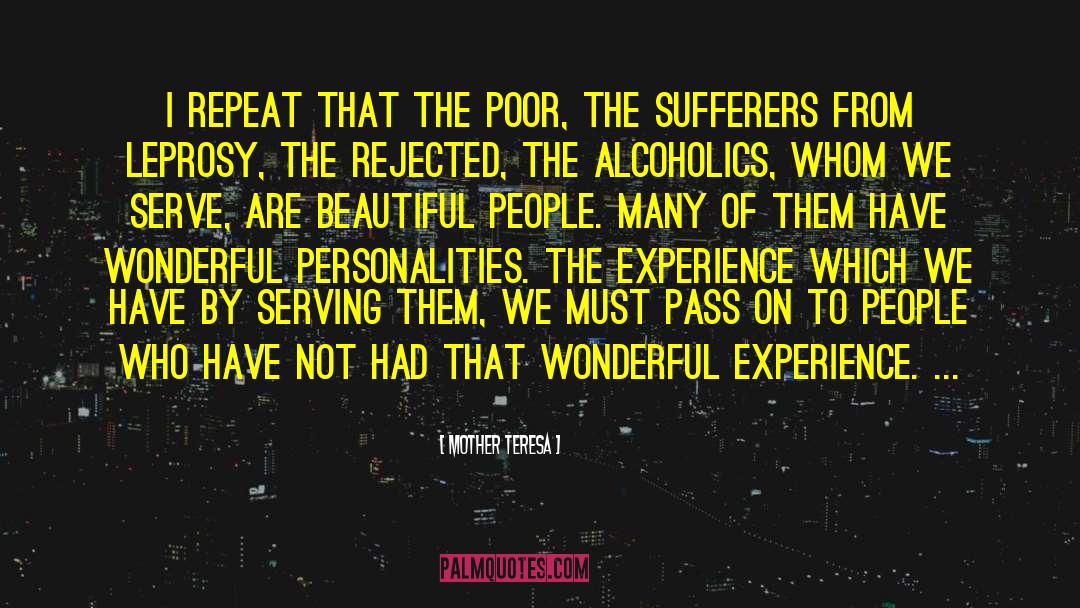 Sufferers quotes by Mother Teresa
