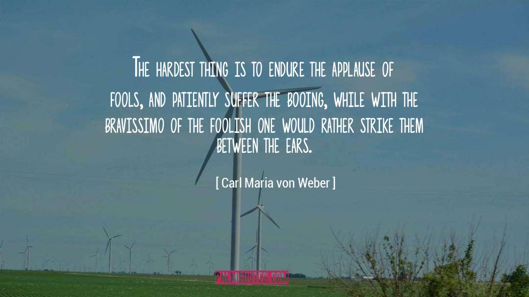 Suffering Artists quotes by Carl Maria Von Weber