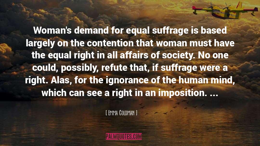 Suffrage quotes by Emma Goldman