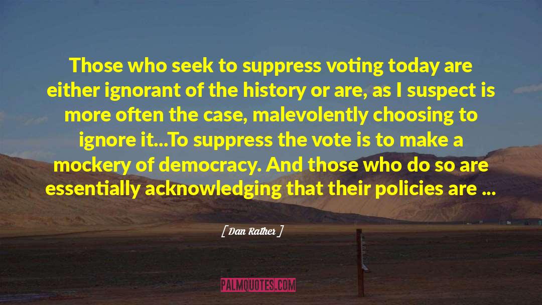 Suffrage quotes by Dan Rather