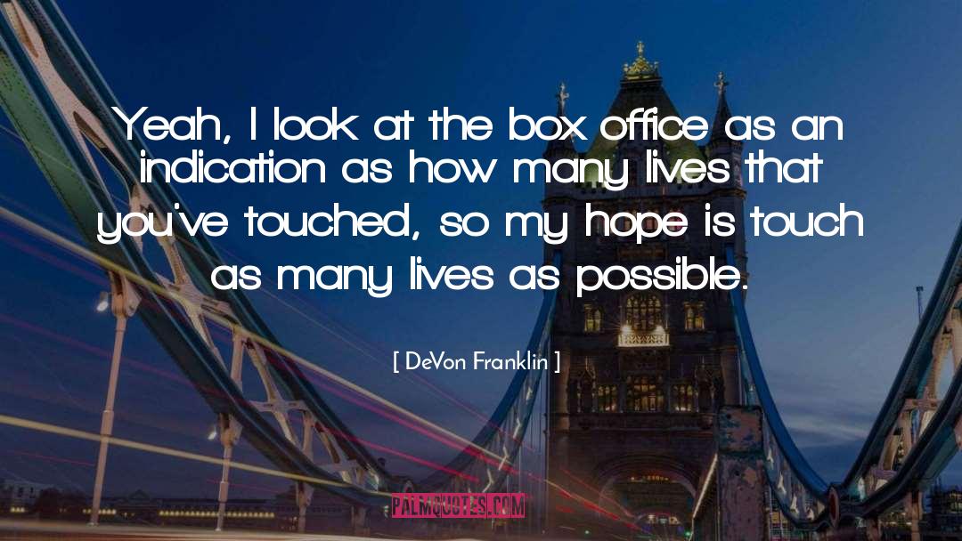 Suggestion Boxes quotes by DeVon Franklin