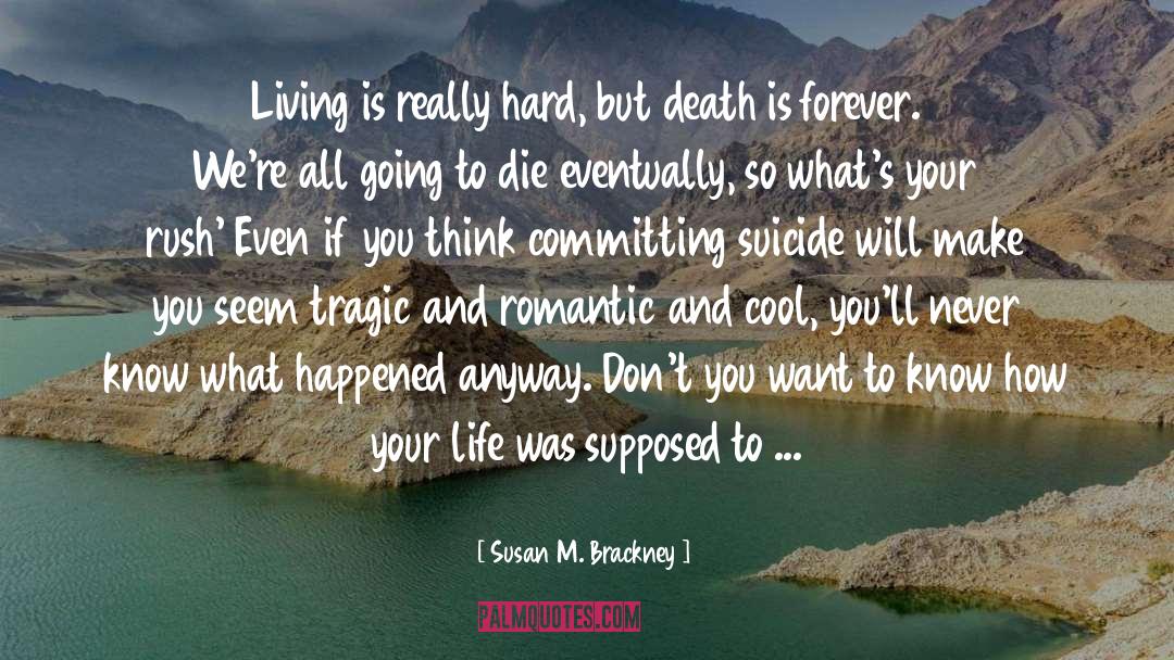 Suicide Inspirational quotes by Susan M. Brackney