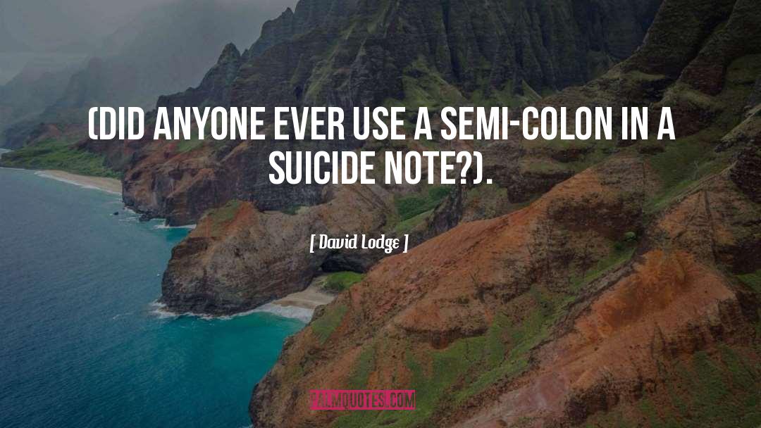 Suicide Note quotes by David Lodge