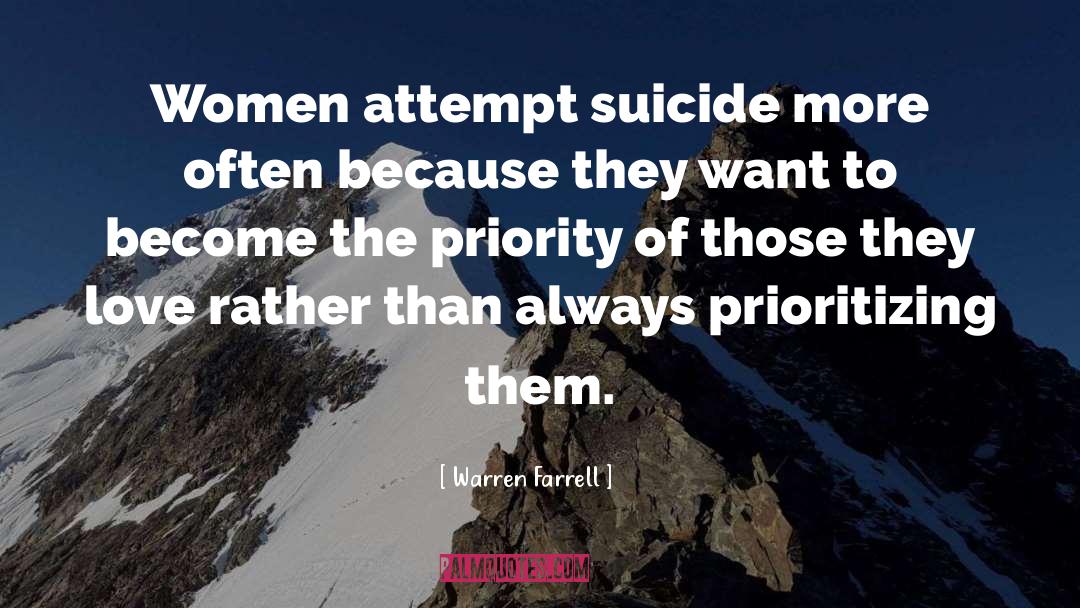 Suicide Rates quotes by Warren Farrell