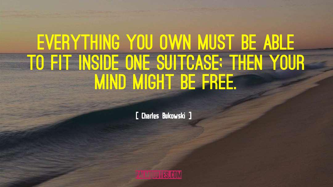 Suitcase quotes by Charles Bukowski