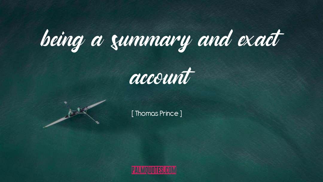 Summary quotes by Thomas Prince