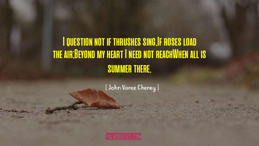 Summer Inspirational quotes by John Vance Cheney