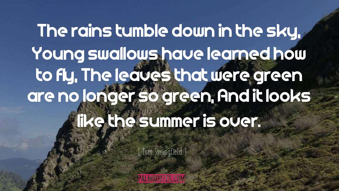 Summer Is Over quotes by Tom Springfield