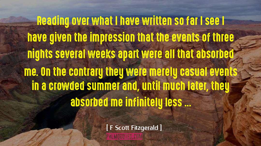 Summer Reading Programs quotes by F Scott Fitzgerald