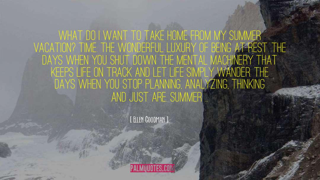 Summertime quotes by Ellen Goodman