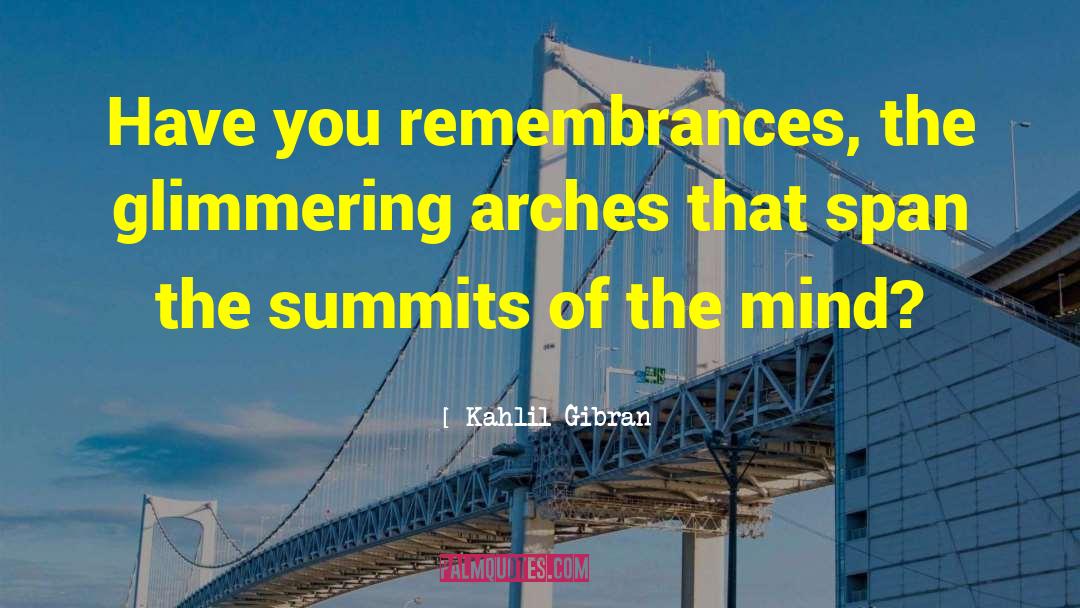 Summits quotes by Kahlil Gibran