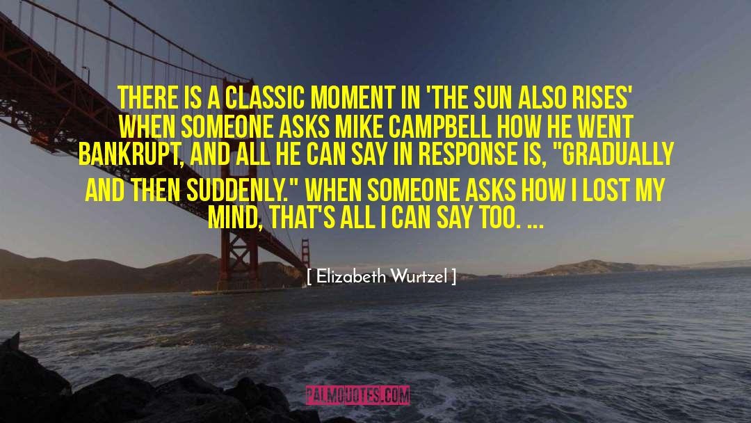 Sun Also Rises quotes by Elizabeth Wurtzel