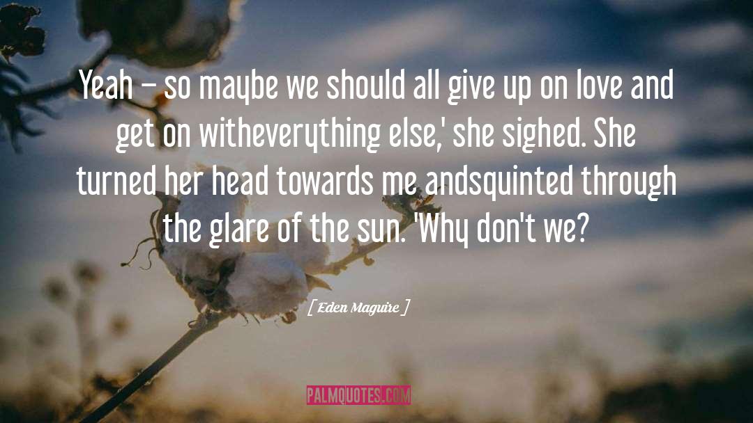 Sun Glare Shield quotes by Eden Maguire