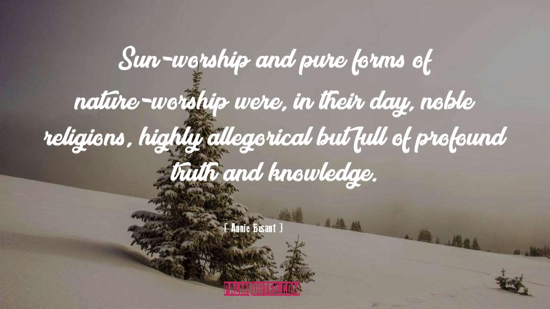 Sun Worship quotes by Annie Besant