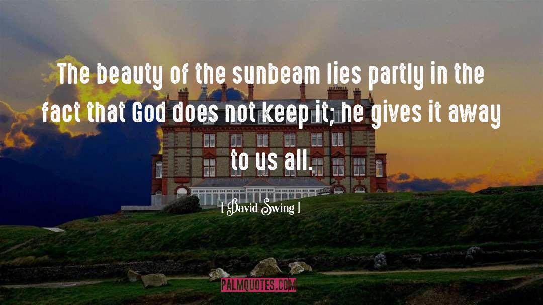 Sunbeams quotes by David Swing